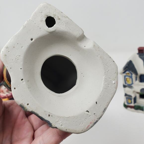 Lot of Ceramic and Resin Holiday Mini houses and Snowman Xmas Decor Christmas - Picture 9 of 10